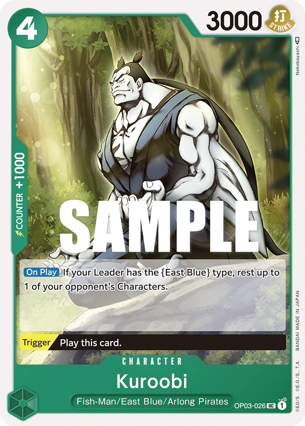 Carte Kuroobi OP03-026 Uncommon — One Piece TCG OP-03 Pillars of Strength (Bandai)