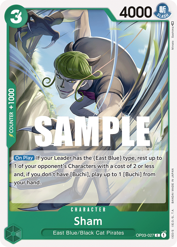 Carte Sham OP03-027 Common — One Piece TCG OP-03 Pillars of Strength (Bandai)
