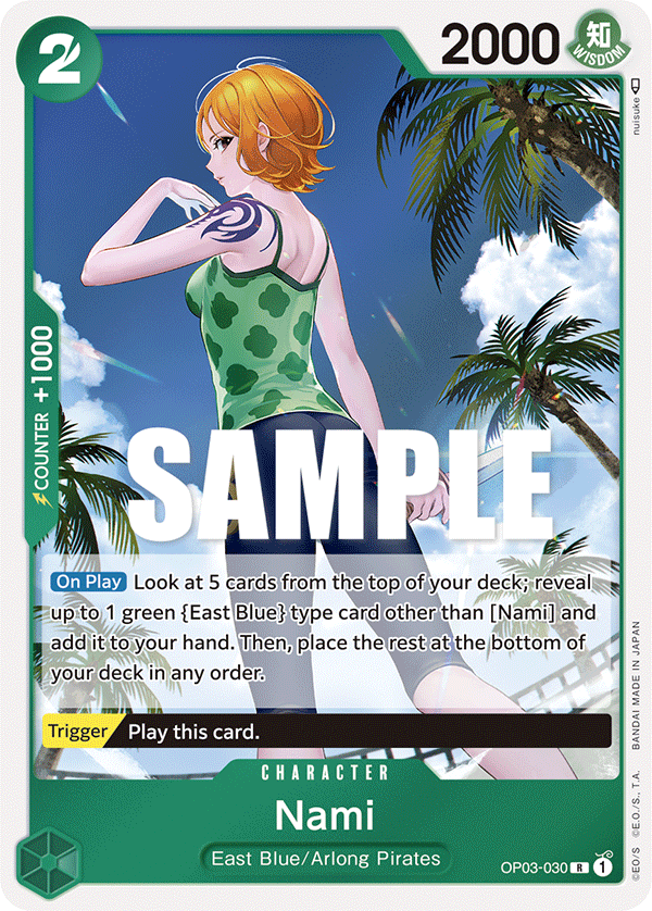 Carte Nami OP03-030 Rare — One Piece TCG OP-03 Pillars of Strength (Bandai)
