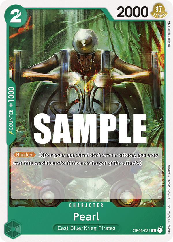 Carte Pearl OP03-031 Common — One Piece TCG OP-03 Pillars of Strength (Bandai)