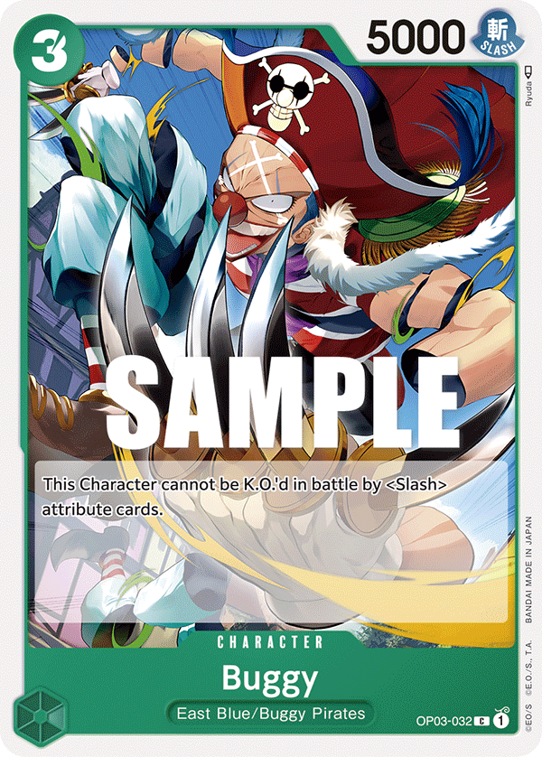 Carte Buggy OP03-032 Common — One Piece TCG OP-03 Pillars of Strength (Bandai)