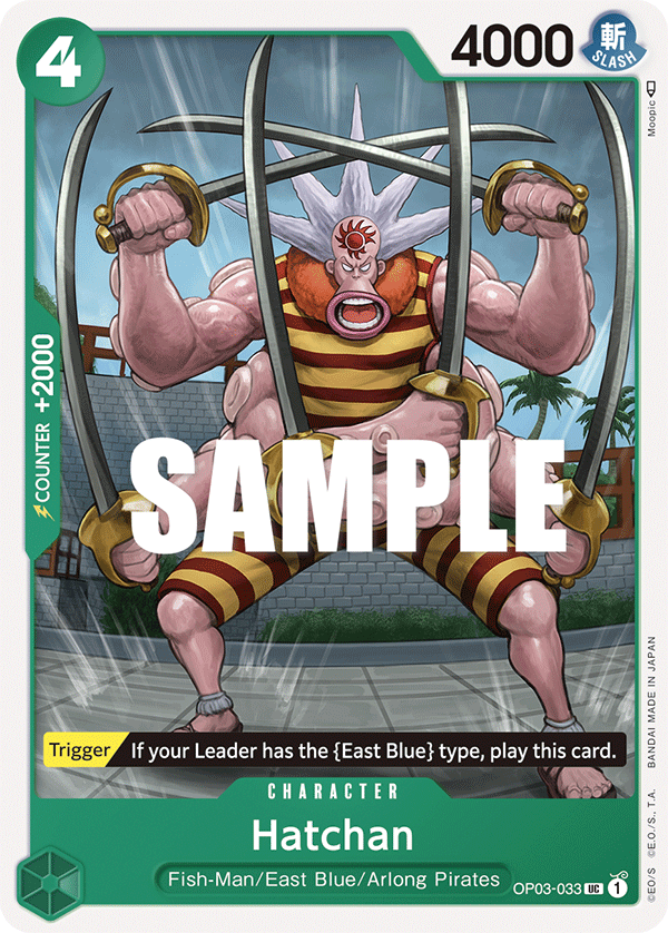 Carte Hatchan OP03-033 Uncommon — One Piece TCG OP-03 Pillars of Strength (Bandai)