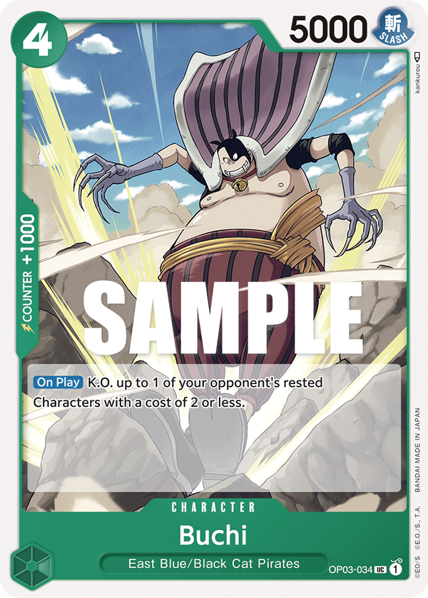 Carte Buchi OP03-034 Uncommon — One Piece TCG OP-03 Pillars of Strength (Bandai)