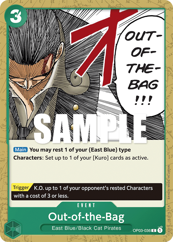 Carte Out-of-the-Bag OP03-036 Common — One Piece TCG OP-03 Pillars of Strength (Bandai)