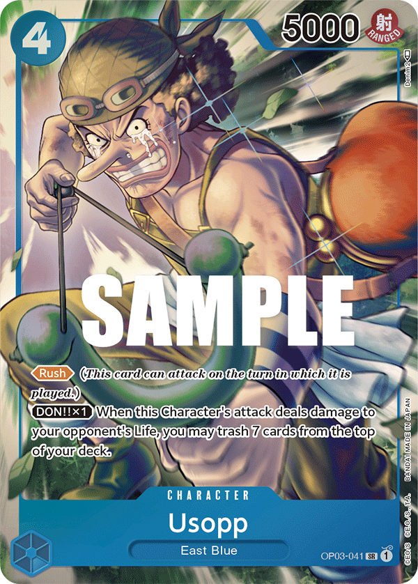 Carte Usopp OP03-041_p1 Super Rare Alt Art — One Piece TCG OP-03 Pillars of Strength (Bandai)