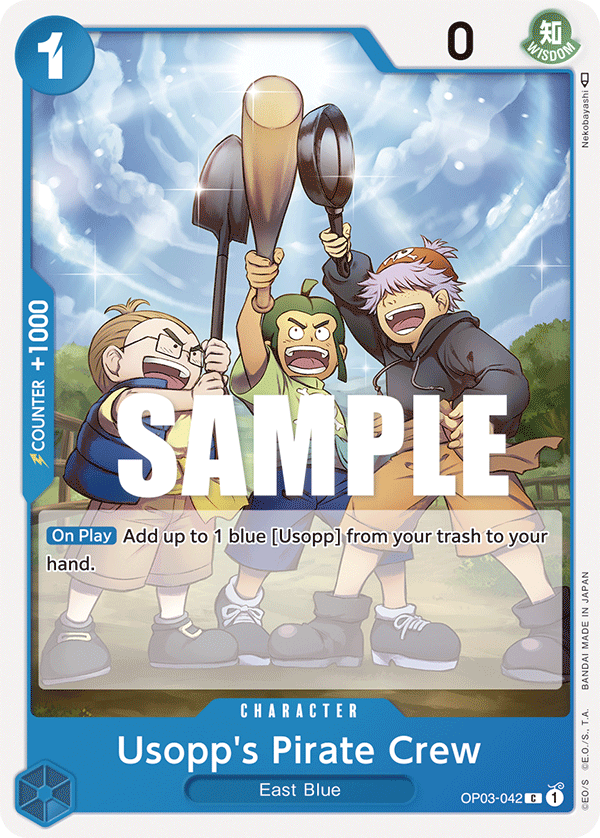 Carte Usopp's Pirate Crew OP03-042 Common — One Piece TCG OP-03 Pillars of Strength (Bandai)