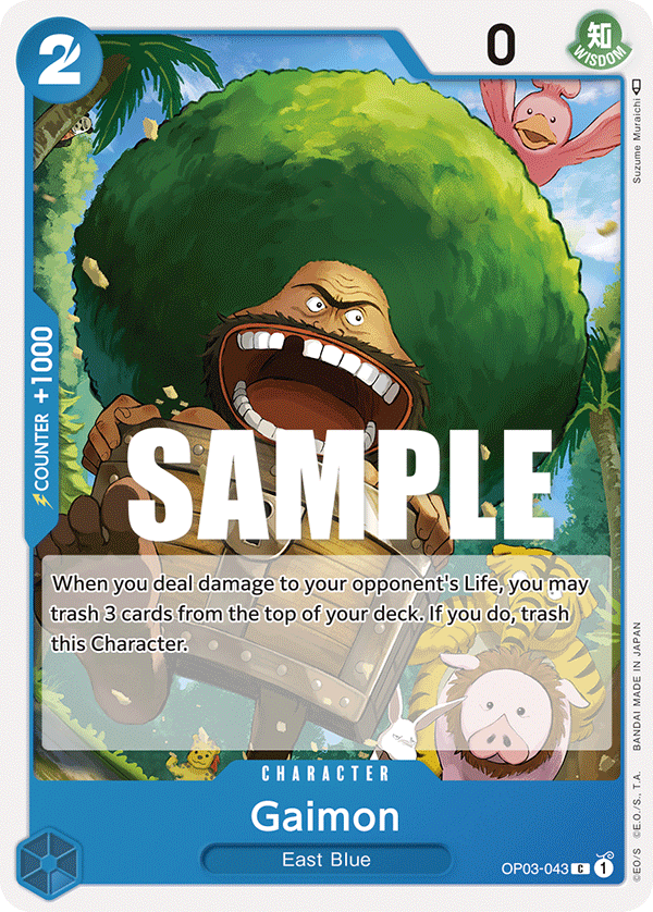 Carte Gaimon OP03-043 Common — One Piece TCG OP-03 Pillars of Strength (Bandai)