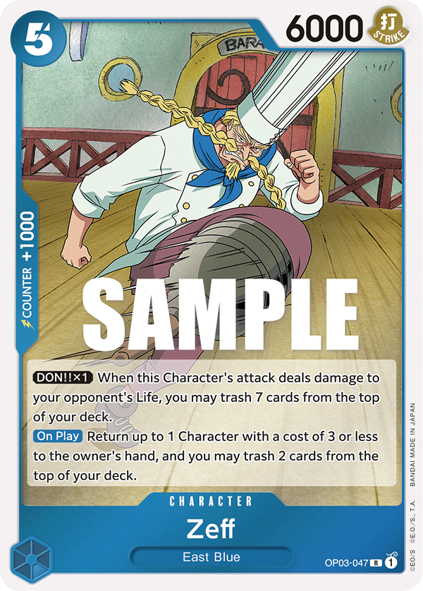 Carte Zeff OP03-047 Rare — One Piece TCG OP-03 Pillars of Strength (Bandai)