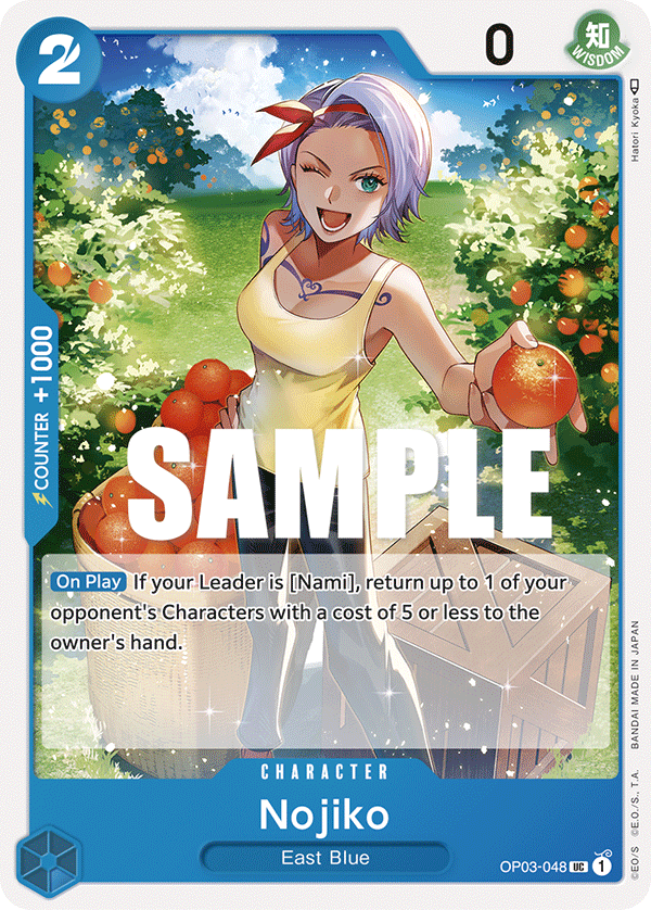 Carte Nojiko OP03-048 Uncommon — One Piece TCG OP-03 Pillars of Strength (Bandai)