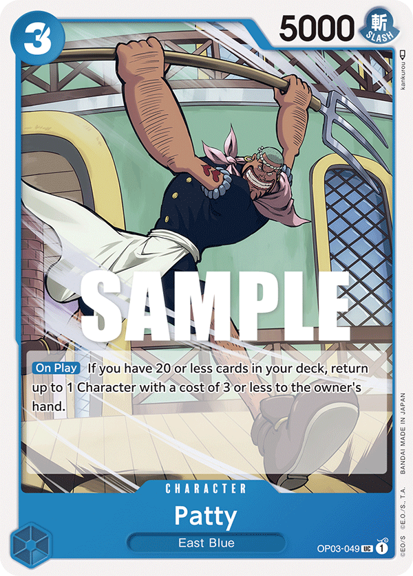 Carte Patty OP03-049 Uncommon — One Piece TCG OP-03 Pillars of Strength (Bandai)