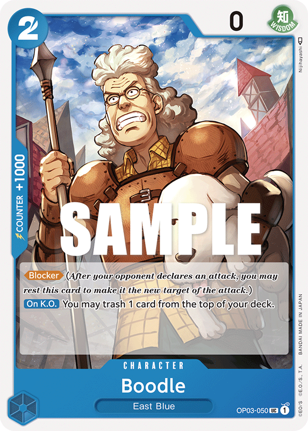 Carte Boodle OP03-050 Uncommon — One Piece TCG OP-03 Pillars of Strength (Bandai)