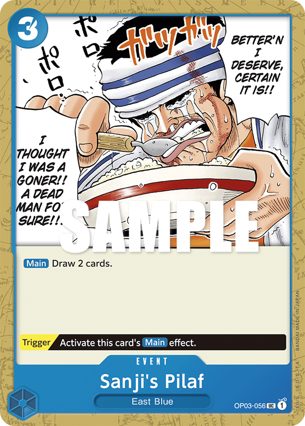 Carte Sanji's Pilaf OP03-056 Uncommon — One Piece TCG OP-03 Pillars of Strength (Bandai)