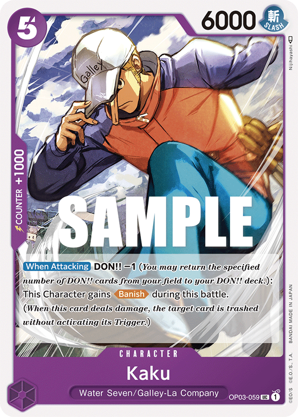 Carte Kaku OP03-059 Uncommon — One Piece TCG OP-03 Pillars of Strength (Bandai)
