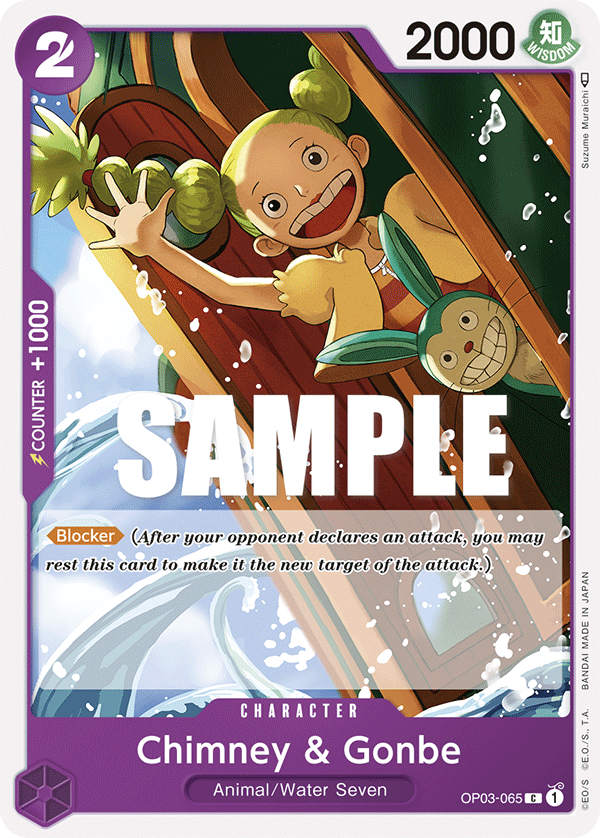 Carte Chimney & Gonbe OP03-065 Common — One Piece TCG OP-03 Pillars of Strength (Bandai)