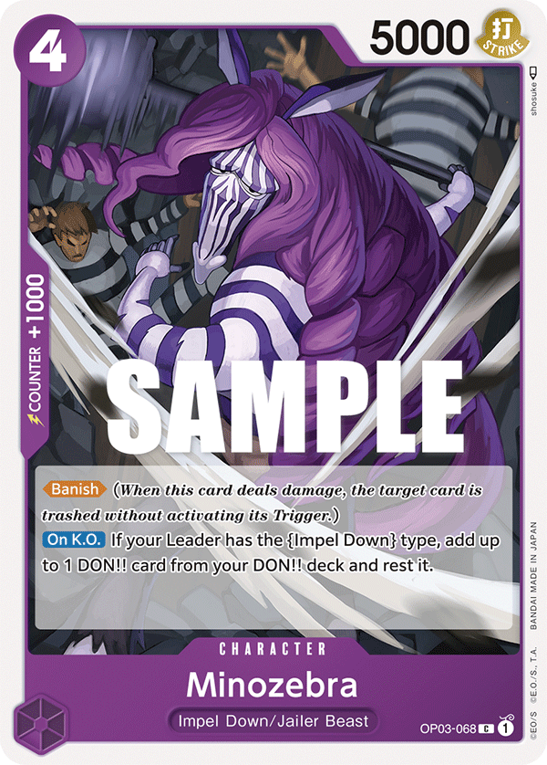 Carte Minozebra OP03-068 Common — One Piece TCG OP-03 Pillars of Strength (Bandai)