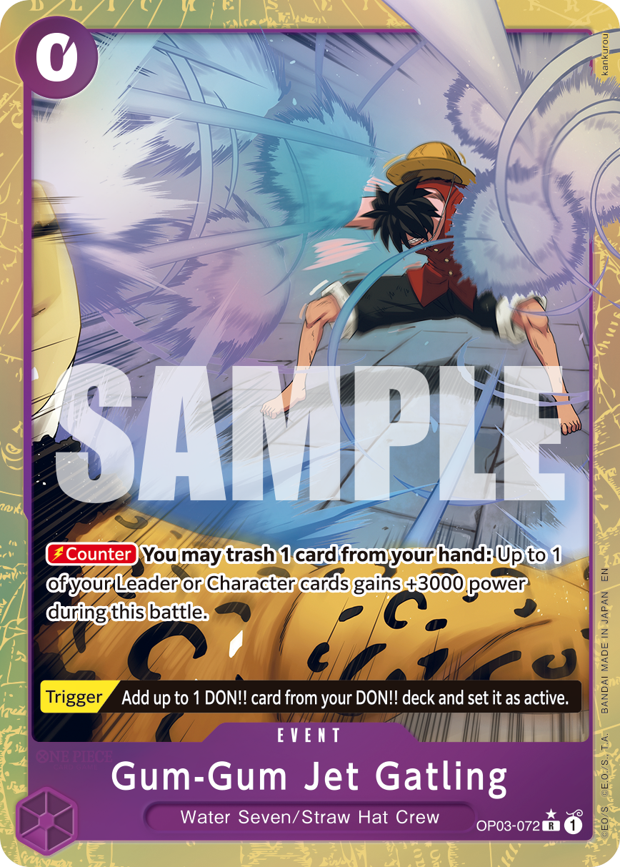 Gum-Gum Jet Gatling OP03-072_p1 (Rare) — V.2 Alt Art