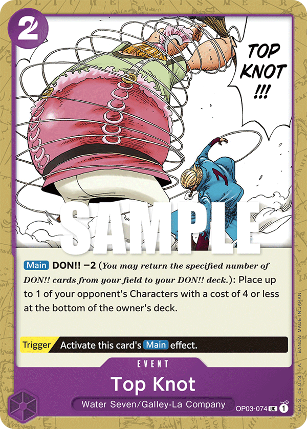 Carte Top Knot OP03-074 Uncommon — One Piece TCG OP-03 Pillars of Strength (Bandai)