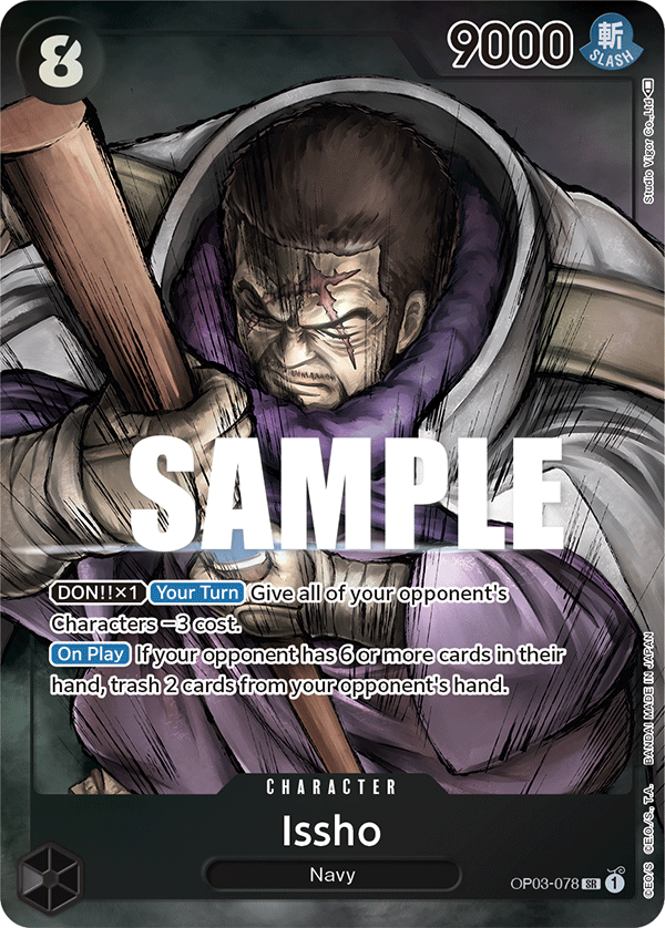 Carte Issho OP03-078_p1 Super Rare Alt Art — One Piece TCG OP-03 Pillars of Strength (Bandai)