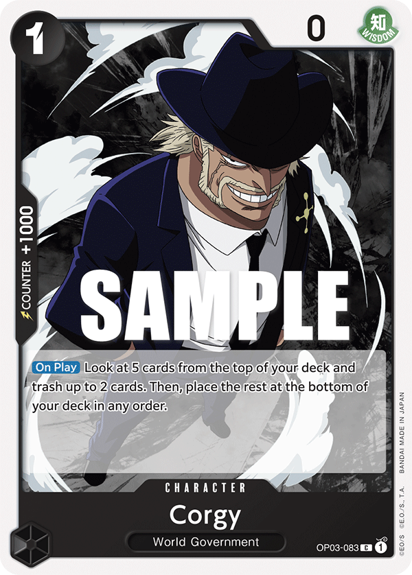 Carte Corgy OP03-083 Common — One Piece TCG OP-03 Pillars of Strength (Bandai)