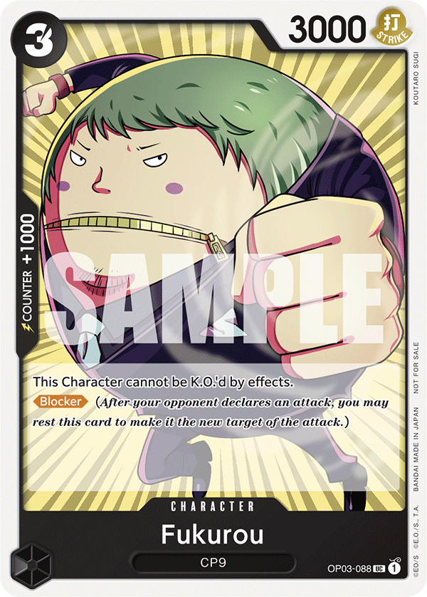 Carte Fukurou OP03-088_p1 Uncommon Alt Art — One Piece TCG PROMO-OP-03 Promos: Pillars of Strength (Bandai)