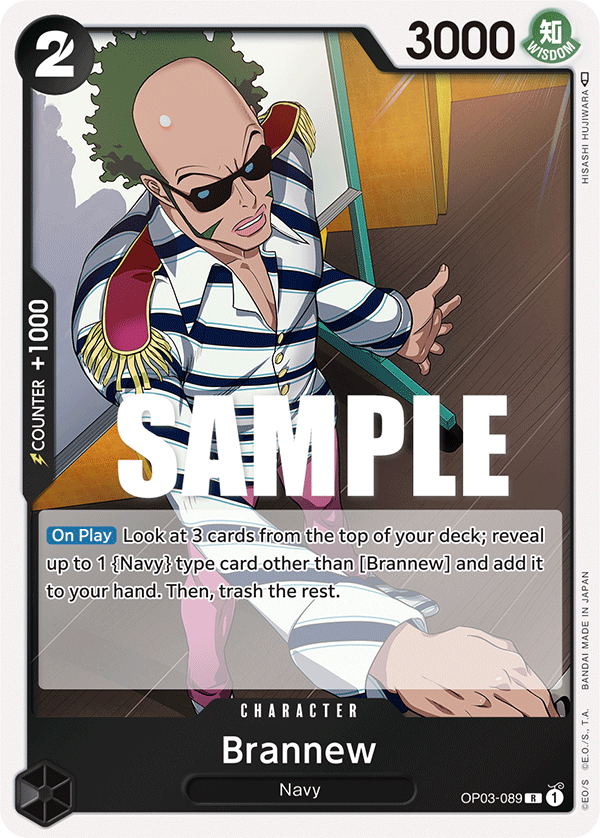 Carte Brannew OP03-089 Rare — One Piece TCG OP-03 Pillars of Strength (Bandai)