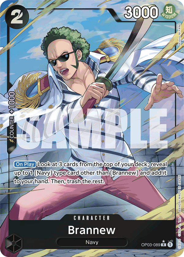 Carte Brannew OP03-089_p6 Rare Alt Art — One Piece TCG PRB-01 The Best (Bandai)