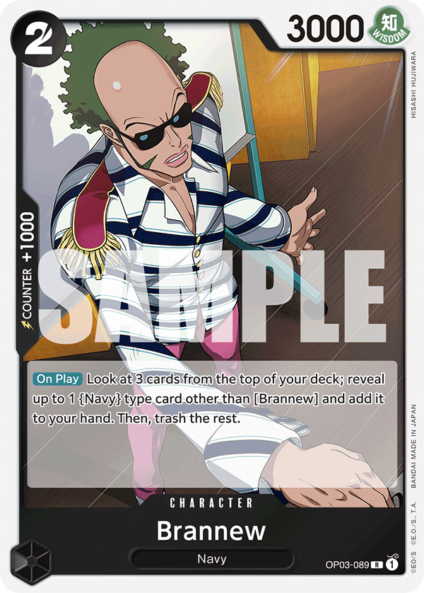 Carte Brannew OP03-089_r2 Rare Serial — One Piece TCG PRB-01 The Best (Bandai)