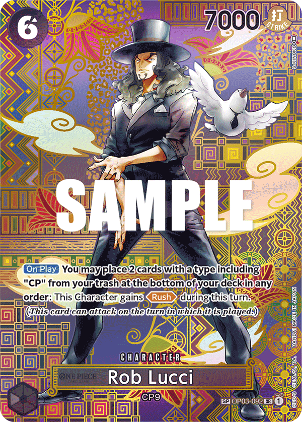 Carte Rob Lucci OP03-092_p2 Special — One Piece TCG OP-05 (Bandai)