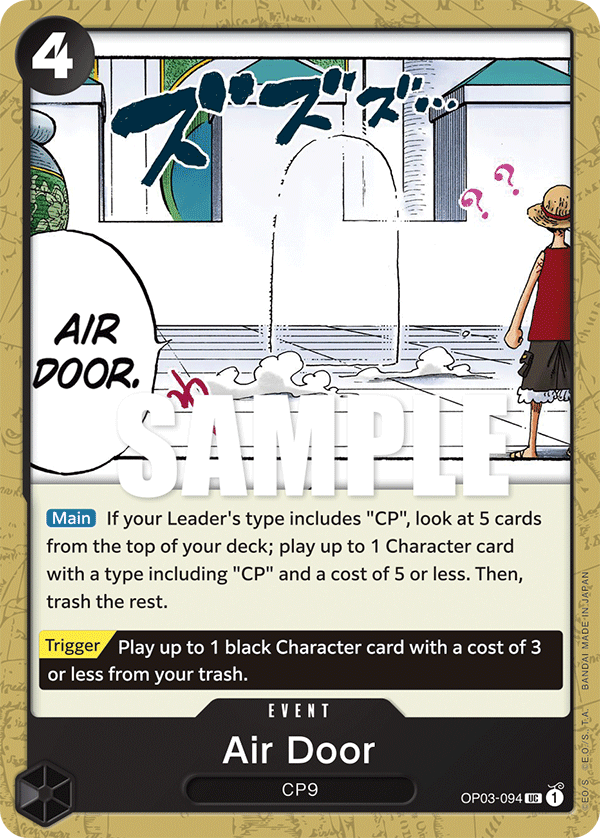 Carte Air Door OP03-094 Uncommon — One Piece TCG OP-03 Pillars of Strength (Bandai)