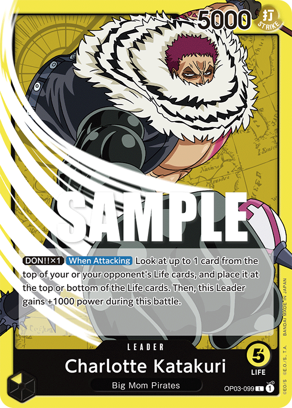Carte Charlotte Katakuri OP03-099 Leader — One Piece TCG OP-03 (Bandai)