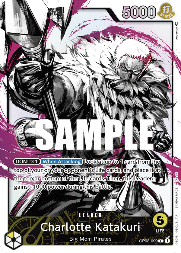 Carte Charlotte Katakuri OP03-099_p1 Leader — One Piece TCG OP-03 (Bandai)
