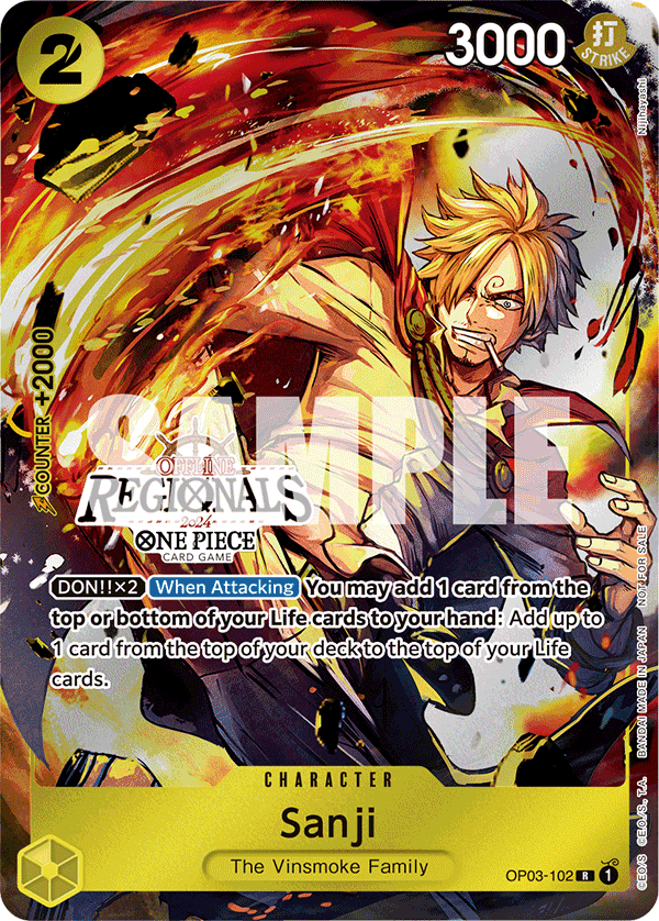 Sanji OP03-102_p1 (Rare) — V.2 Alt Art