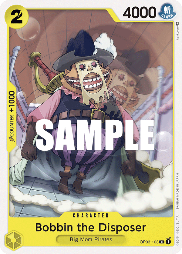 Carte Bobbin the Disposer OP03-103 Common — One Piece TCG OP-03 Pillars of Strength (Bandai)