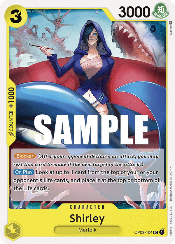 Carte Shirley OP03-104 Uncommon — One Piece TCG OP-03 Pillars of Strength (Bandai)