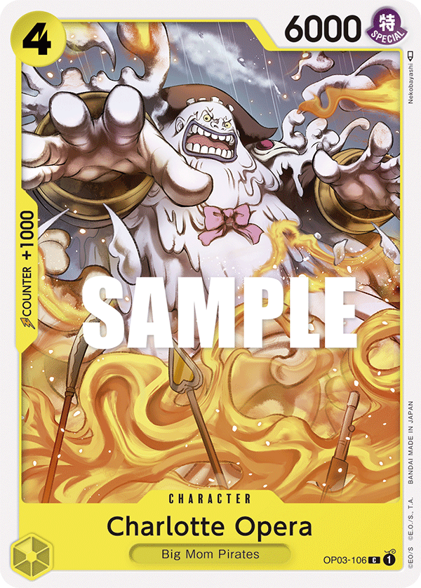 Carte Charlotte Opera OP03-106 Common — One Piece TCG OP-03 Pillars of Strength (Bandai)