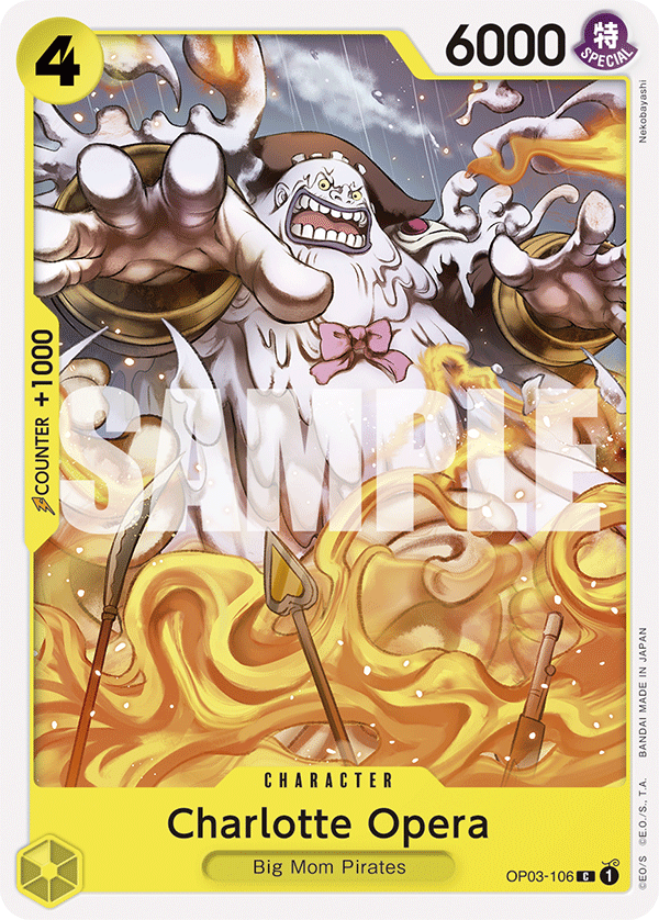 Carte Charlotte Opera OP03-106_p1 Common Alt Art — One Piece TCG OP-03 Pillars of Strength (Bandai)