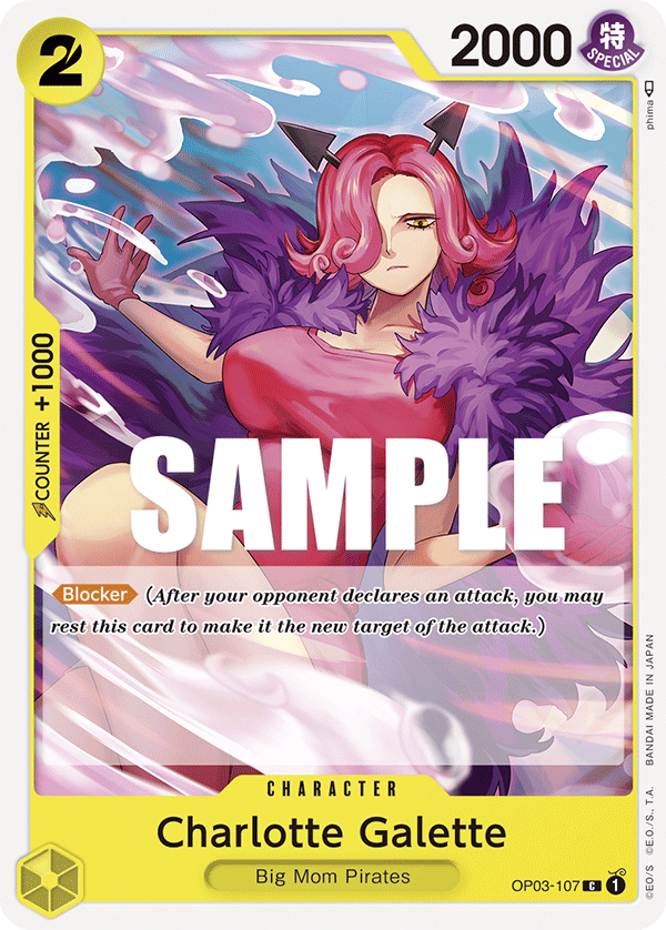 Carte Charlotte Galette OP03-107 Common — One Piece TCG OP-03 Pillars of Strength (Bandai)