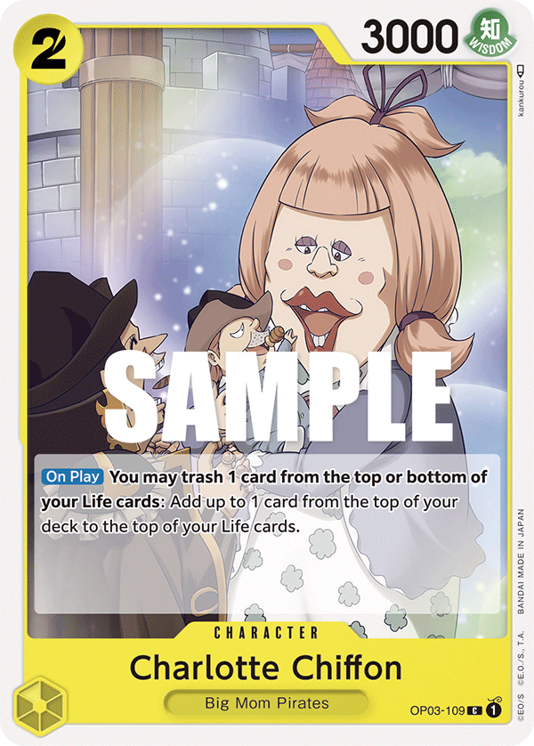 Carte Charlotte Chiffon OP03-109 Common — One Piece TCG OP-03 Pillars of Strength (Bandai)