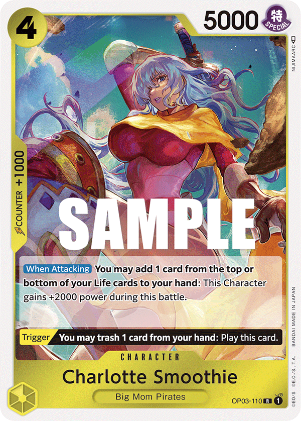 Carte Charlotte Smoothie OP03-110 Rare — One Piece TCG OP-03 Pillars of Strength (Bandai)