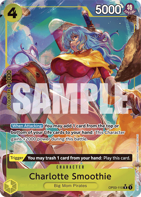 Carte Charlotte Smoothie OP03-110_p4 Rare Alt Art — One Piece TCG PRB-01 The Best (Bandai)