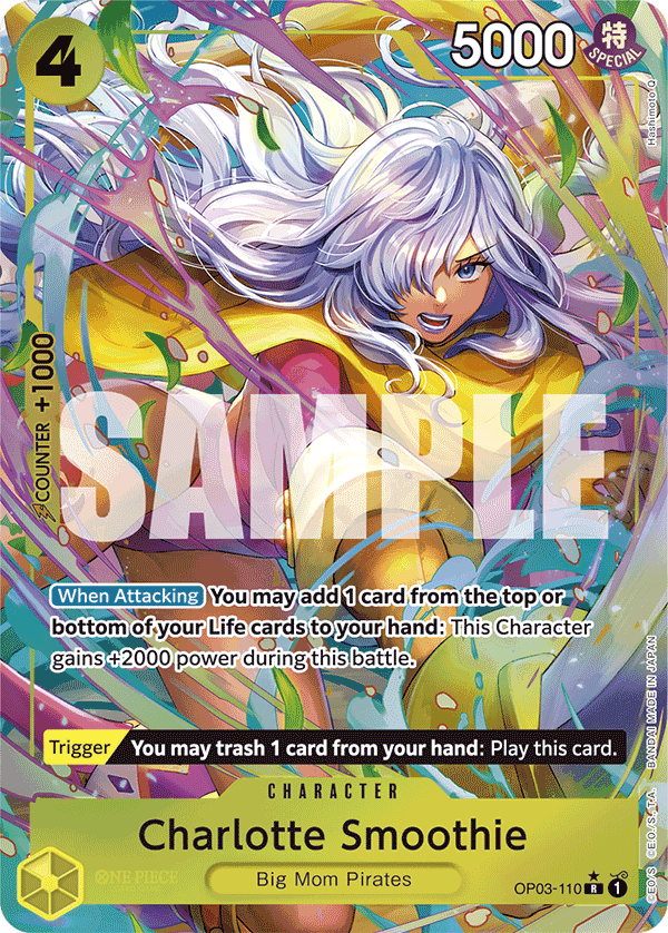 Carte Charlotte Smoothie OP03-110_p5 Rare Alt Art — One Piece TCG PRB-01 The Best (Bandai)