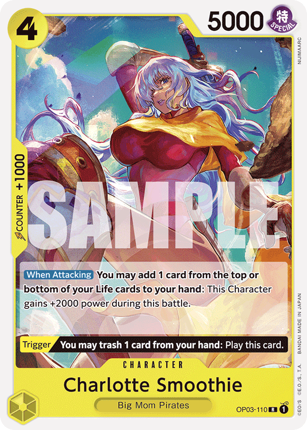 Carte Charlotte Smoothie OP03-110_r2 Rare Serial — One Piece TCG PRB-01 The Best (Bandai)