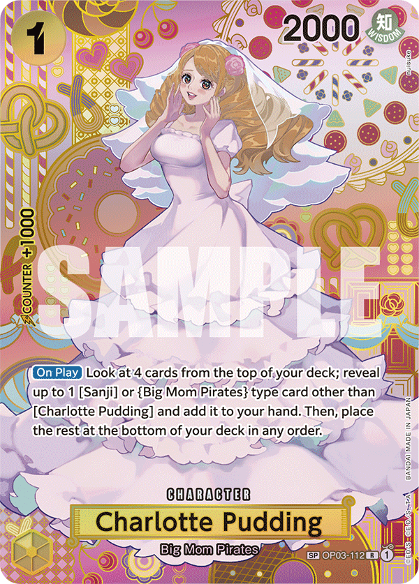 Carte Charlotte Pudding OP03-112_p4 Special — One Piece TCG OP-08 (Bandai)