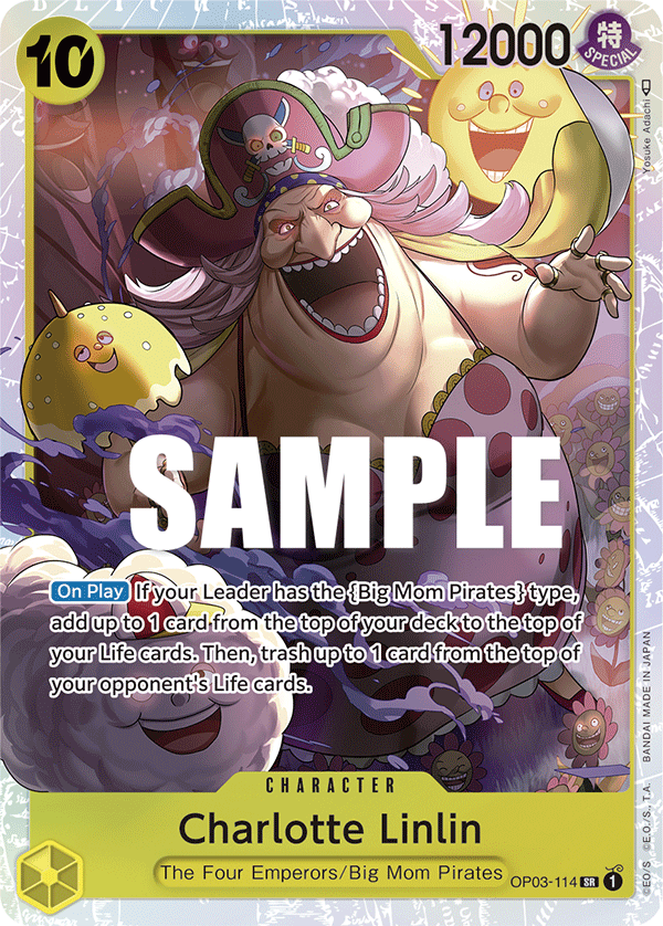 Carte Charlotte Linlin OP03-114 Super Rare — One Piece TCG OP-03 Pillars of Strength (Bandai)