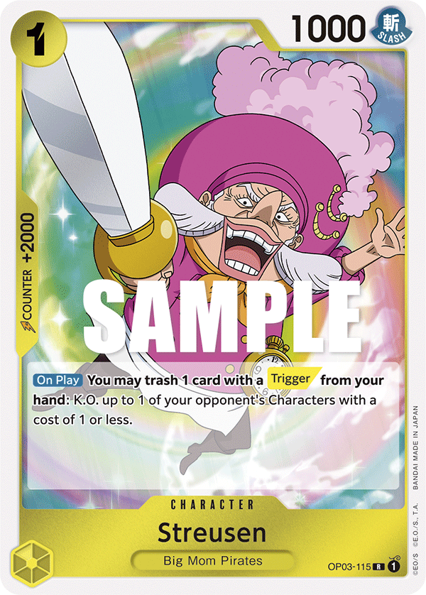 Carte Streusen OP03-115 Rare — One Piece TCG OP-03 Pillars of Strength (Bandai)