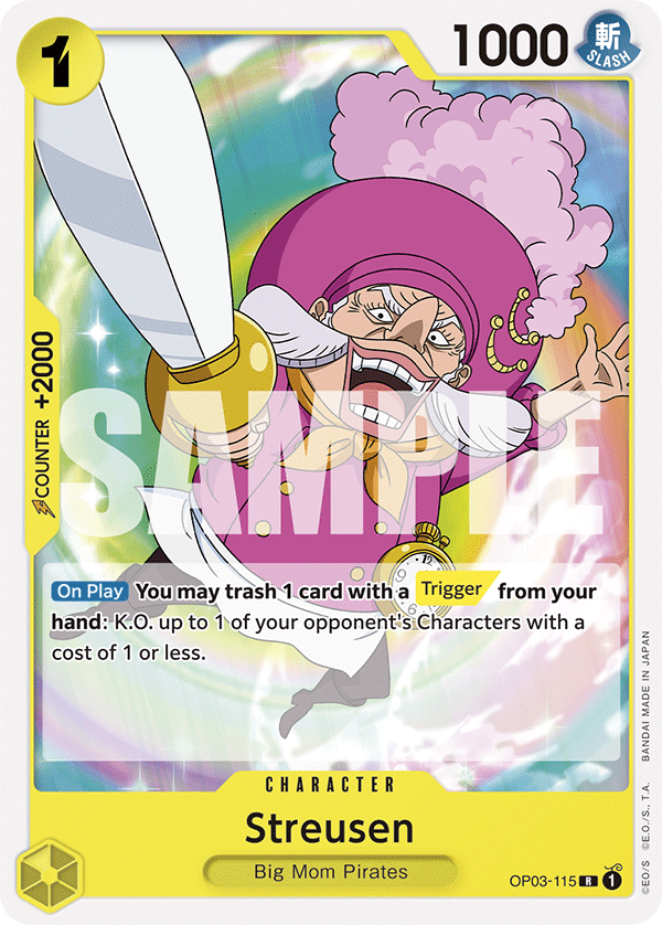 Carte Streusen OP03-115_p1 Rare Alt Art — One Piece TCG OP-03 Pillars of Strength (Bandai)