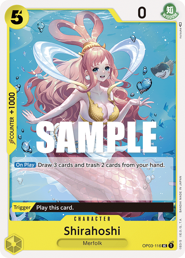 Carte Shirahoshi OP03-116 Uncommon — One Piece TCG OP-03 Pillars of Strength (Bandai)
