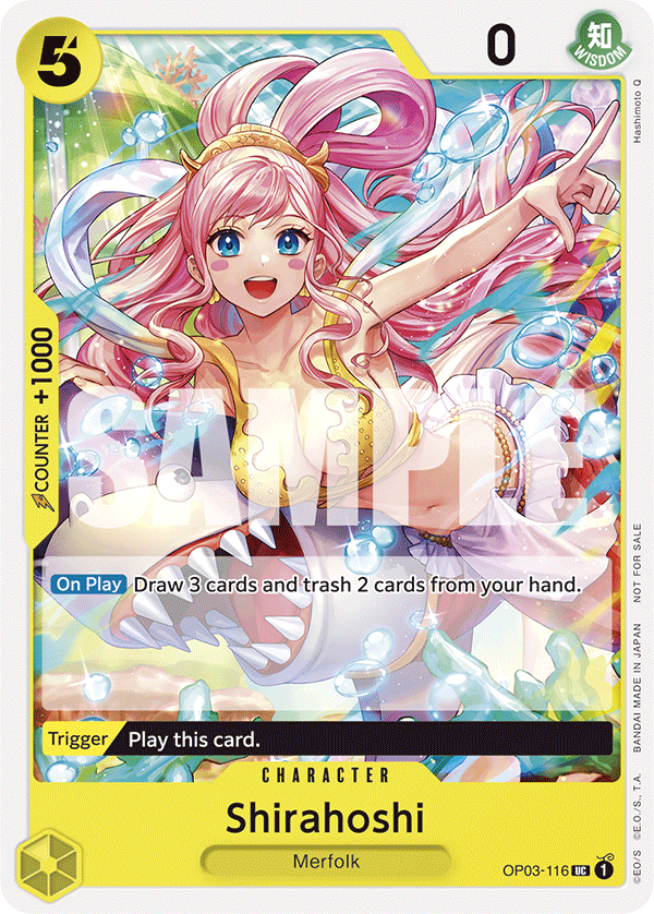 Carte Shirahoshi OP03-116_p1 Uncommon — One Piece TCG PROMO-OP-03 (Bandai)