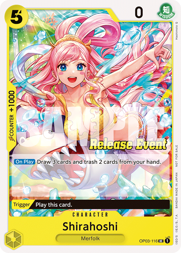 Carte Shirahoshi OP03-116_p3 Uncommon — One Piece TCG PROMO-OP-03 (Bandai)