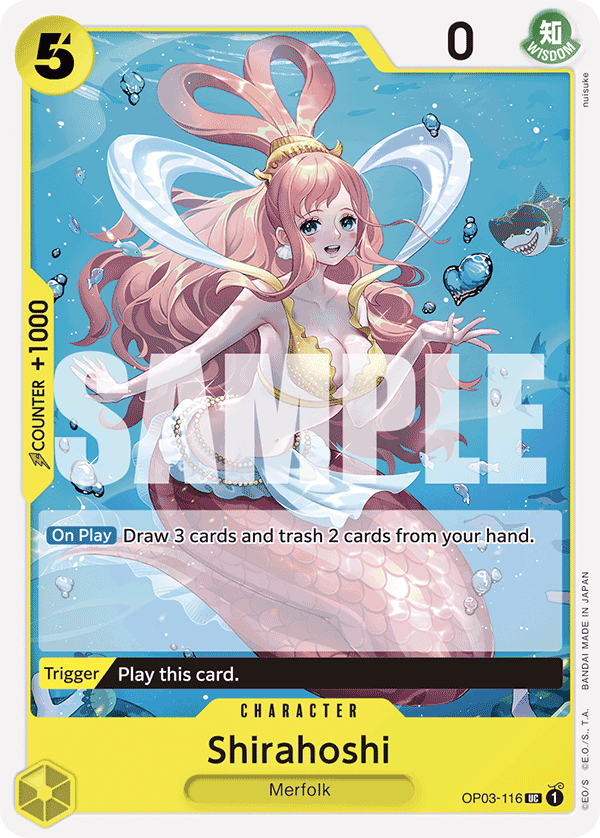 Carte Shirahoshi OP03-116_p4 Uncommon — One Piece TCG OP-03 (Bandai)
